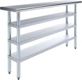 14 in. x 60 in. Stainless Steel Work Table with Three Bottom Shelves | NSF Kitchen Prep Table | Utitly Metal Table
