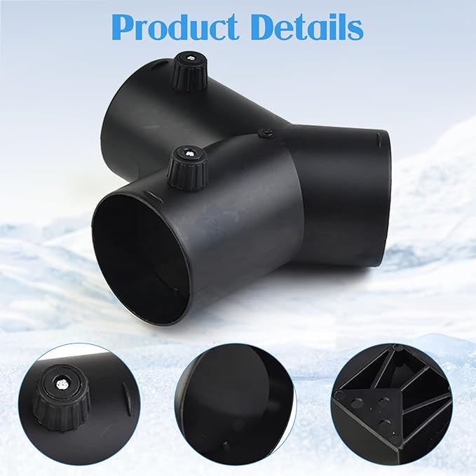 Air Heater Valve Parking Heater Valve Air Heater Valve Y type Diesel Engine 75mm Heaters Parking Heater Accessories Car Heater Ventilation Duct Y Branch Outlet Exhaust Connector