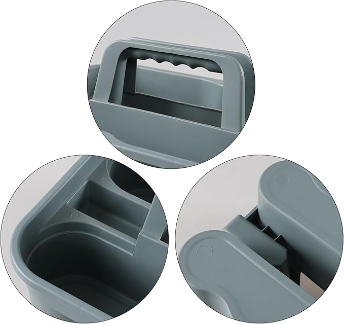 Cleaning Supplies Caddy with Handles, Plastic Cleaning Tools Caddy, Gray, 6 Packs