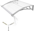 Awning for Door Entrance,40x40 Inches Awnings for Doors with Separate Drainage,Front Door Awning Exterior,Polycarbonate UV, Rain, and Snow Protection for Porch,Patio,Window,Deck
