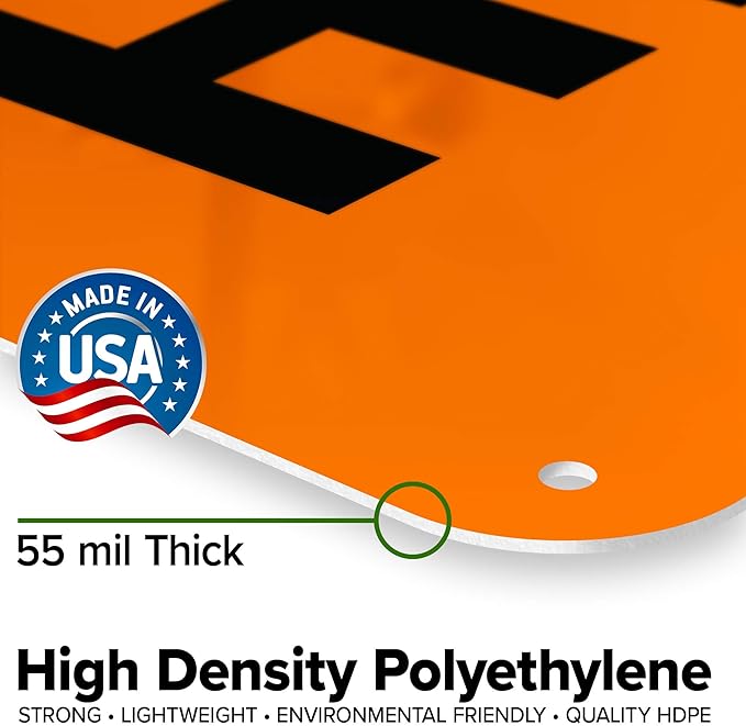 Custom warning Sign, OSHA Sign, 24x30 Inches, 55 mil thick HDPE (high density polyethylene), Made in USA by My Sign Center