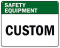 Custom Safety Equipment Sign, Ansi Sign, Osha Compliant, 24x30 Inches, 55 mil thick HDPE (high density polyethylene), Made in USA by My Sign Center