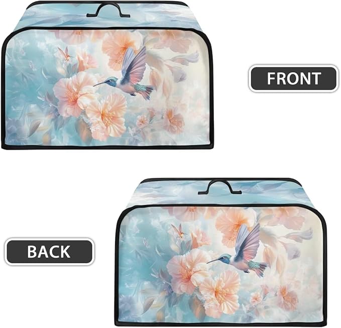 Hummingbird Floral Slow Cooker Dust Cover Oval 6-8 Qt Slow Cooker Cover Holder Small Appliance Covers Accessory Set Keep Clean Kitchen Decor
