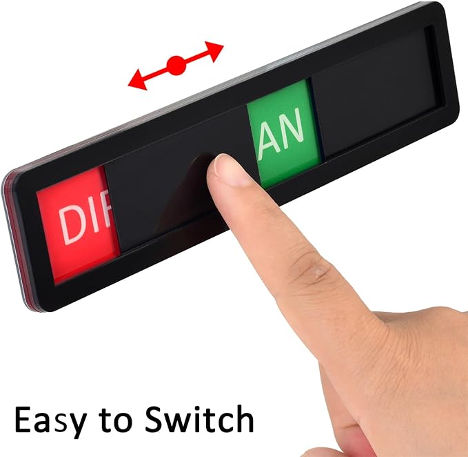 Kichwit Dishwasher Magnet, Magnetic Clean Dirty Dishwasher Sign, Dirty Clean Running, 3 Options, Black