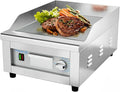 Commercial Electric Griddle, 16"x14" Cooking Surface with 10mm Thick Plate, ETL Certified 572°F Precise Temperature Control, 3" Splash Guard, Heavy-Duty 201 J1 Stainless Steel