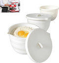 Silicone Bowl Liners for Kitchen,Silicone Liners Mixer for 5 Qt Tilt-Head KitchenAid Mixers,Mixer Bowl Accessories and Attachments with Lids,White 3PCS