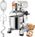 Happybuy 15Qt Commercial Food Mixer with Timing Function， Commercial Mixer 600W Stainless Steel Bowl Heavy Duty Electric Food Mixer Commercial with 3 Speeds Adjustable, Perfect for Bakery Pizzeria