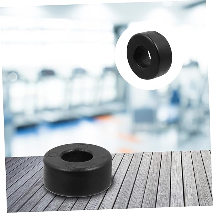 Fitness Equipment Pads 4 Pack of Round Rubber Bumpers Anti-Shock Gaskets for Exercise Machines Easy Install for Gym Use