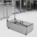 Mobile Fryer Filter Machine, 55L/14.53 Gal 370W 110V Commercial Oil Filler Cart Truck Separator 201 Stainless Steel Cooking Oil Filtration System with 13L/3.43gal Pump for Supermarket Restaurant