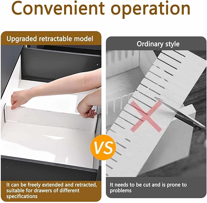 4 Pack Drawer Dividers for Clothes, 3.15" High 10.83"-17.97" Adjustable Expandable Dresser Drawer Organizer, Clear Plastic Separators for Dresser, Baby Clothing, Underwear, Cosmetic