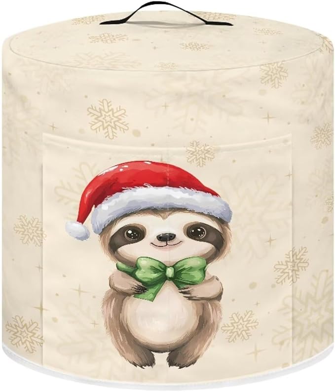 Christmas Tree Sloth Pressure Cooker Cover Instant Pot Accessories Instant Pot Kitchen Appliance Dust Cover with Pockets for Rice Cooker Air Fryer Slow Cooker Dust Covers for Kitchen Size M