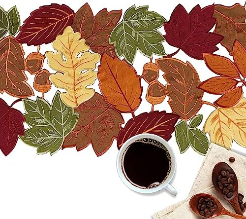 Simplebrand Harvest Fall Table Runner 36 Inches Long for Thanksgiving