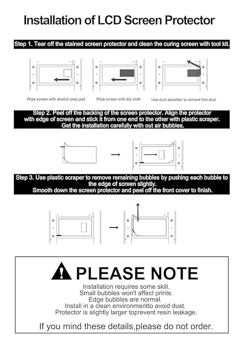 5PCS 9.1″LCD Screen Protector Film - Scratch-Resistant High Light Transmittance Protective Films for Elegoo Mars 4 Max Resin 3D Printer