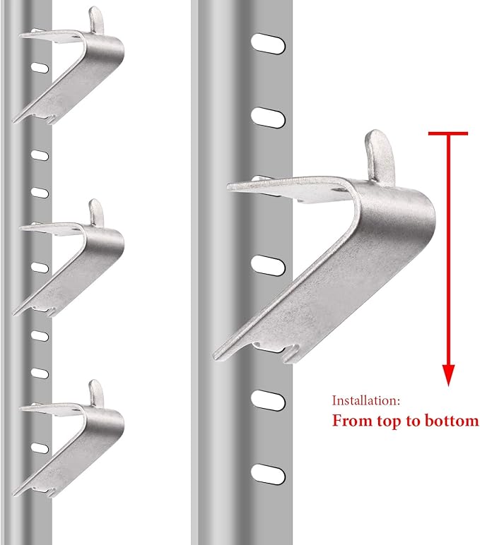Hotop 16 Pieces 920158 Refrigerator Shelf Clips Freezer Cooler Shelf Support Commercial Replacement Rack Clips Buckles for Fridge Parts