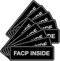Signs ByLITA Standard FACP Inside Sign | Fire Safety Signage (Black/Silver) - Medium 10 Pack
