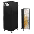 Speed Rack Cover Bread Rack Cover 20tier Sheet Bun Pan Rack Cover Commercial Bakery Racks Cover With Zipper, 23"X28"X64" Waterproof and Dustproof，Black
