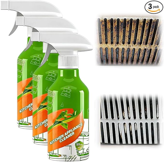300mL Kitchen Cleaner Spray, 2026 New Cleanse Natural Enzyme Formula to Household Appliances, Clease Multi-Purpose Cleaner, Kitchen Appliance Cleaner for Hold, Stove, Oven, Range Hood (3, 300ml)