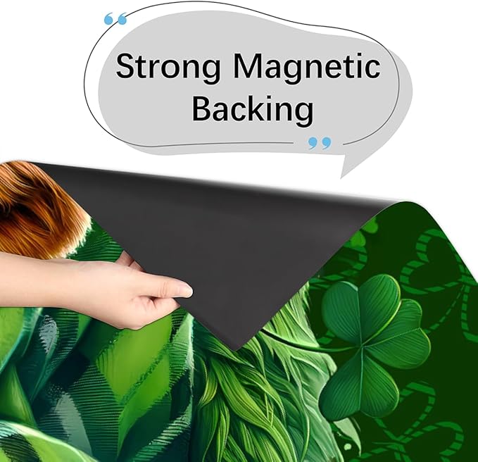 St Patrick Green Highland Cow Dishwasher Magnet Cover Magnetic Dishwasher Decorative Cover Front Dishwasher Door Covers Reuseable Dishwasher Covers Decal for Kitchen Home Decorative