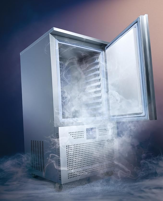 Kolice Commercial Heavy Duty 10 Trays Bakery Shock Freezing Blast Chiller & Freezer-Freezing Dough,Dumplings,Sea Food,Beef,Chicken-Lowest Temperature -40°F in Hotel,Restaurant,Bakery.School