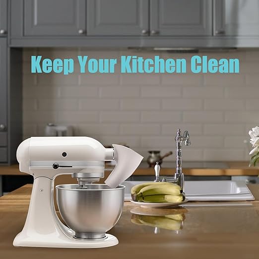 Flour Funnel for KitchenAid Stand Mixers, Compatible with Artisan KSM150 and Bowl Lift Models, Lightweight Baking Accessory, Easy-Pour and Clean Design