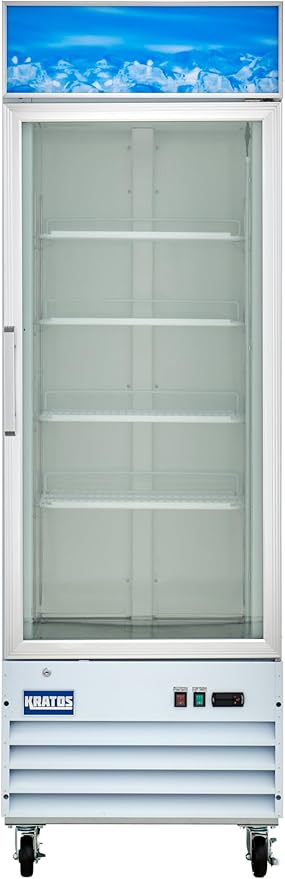 Kratos Commercial Freezer Display Merchandiser- 1 Door, 27" W, White (67K-217)