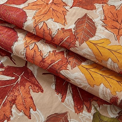 Newbridge Thanksgiving Falling Leaves 60 x 102” Rectangle Vinyl Tablecloth
