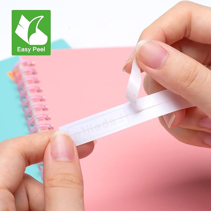 Labelife TZe-221 TZe221 Replacement for Brother P Touch Label Maker Tape 9mm TZe TZ Tape 9mm 0.35 Laminated White for Brother PT-D210 PT-D220 PT-D200 PT-H110 PT-D400 PT-D410, 3/8 Inch, 5-Pack