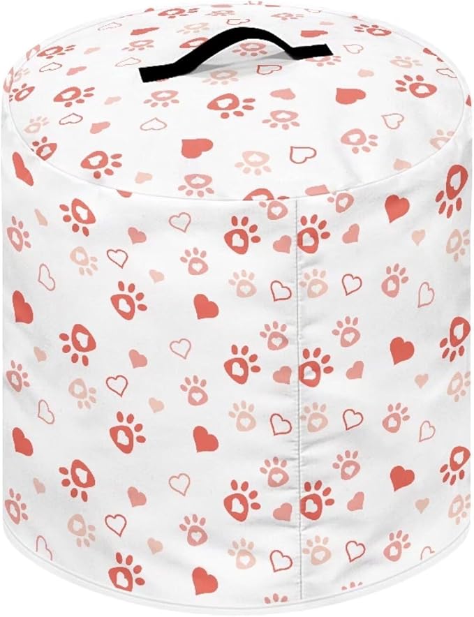 Cat Rose Heart Love Print Dust Cover for 8 Quart Instant Pot, Dust Proof Pressure Cooker Cover Valentine's Day Decoration Electric Appliance Cover Air Fryer Accessories with Pocket and Handle