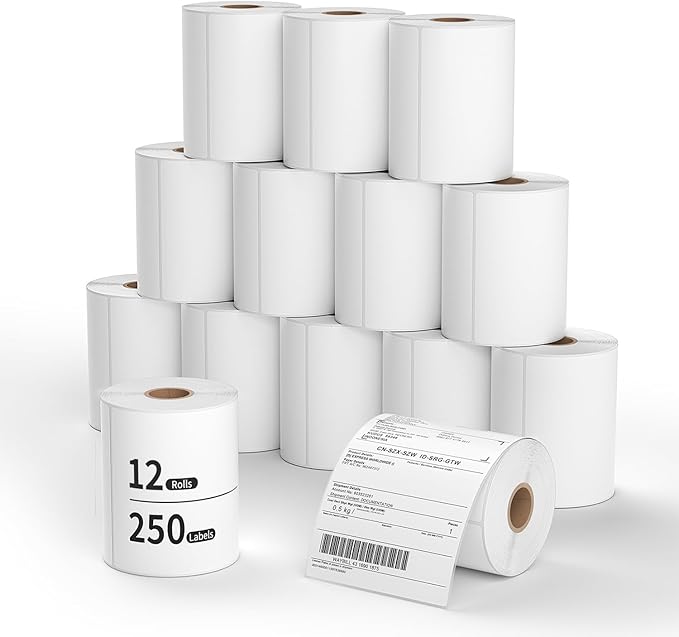 Methdic 4x6 Direct Thermal Shipping Labels for UPS USPS 3000 Labels(12Rolls)