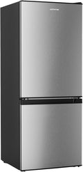 Upstreman 7.1 Cu.Ft Refrigerator with Bottom Freezer, Apartment Fridge with Freezer, Energy-efficient, Large Capacity, Adjustable Thermostat, Refrigerator for Apartment, Kitchen, Dorm,Silver(BM71)