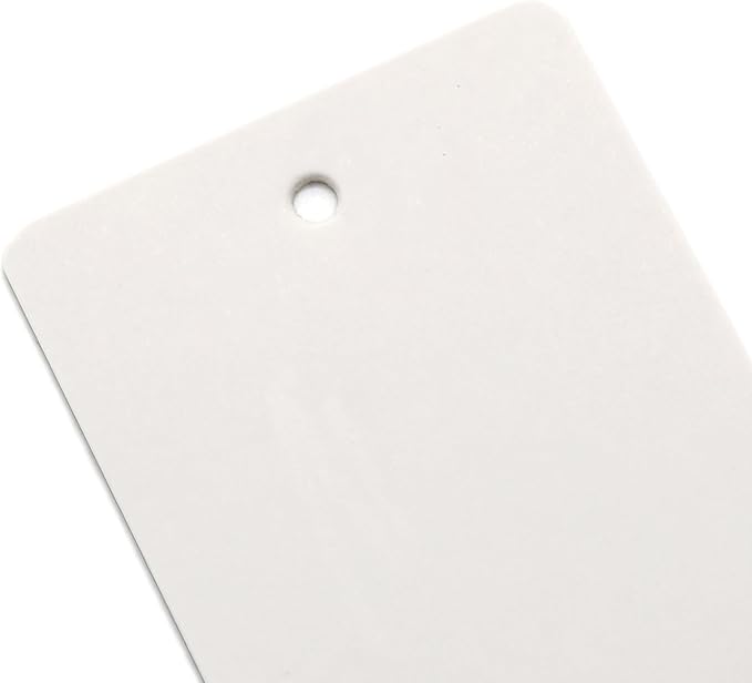 3000 PCS White Blank Merchandise Tags, 1.77 x 2.95 Inches Paper Gift Tags with Hole, Writable Unstrung Hang Tags for Pricing, Labeling, Retail Store, Clothing, Craft Projects, and Party Decorations