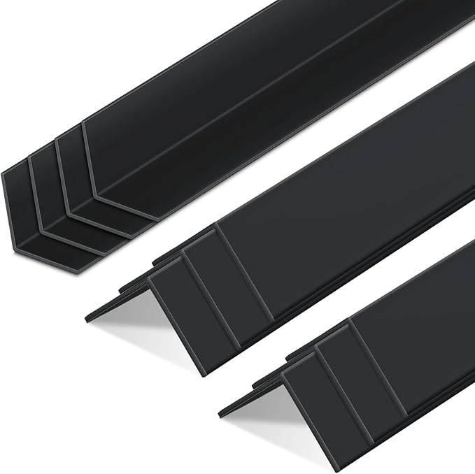 Sasylvia 10 Pcs 2-3/8 x 48 Inches Wall Corner Protector Guards, Avoid Scratching Scuffs, Black Vinyl Corner Trim Molding, Easy to Install & Cleaning for Door Countertop Furniture Cabinet Protection