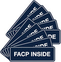 Signs ByLITA Standard FACP Inside Sign | Fire Safety Signage (Navy Blue/White) - Small 10 Pack