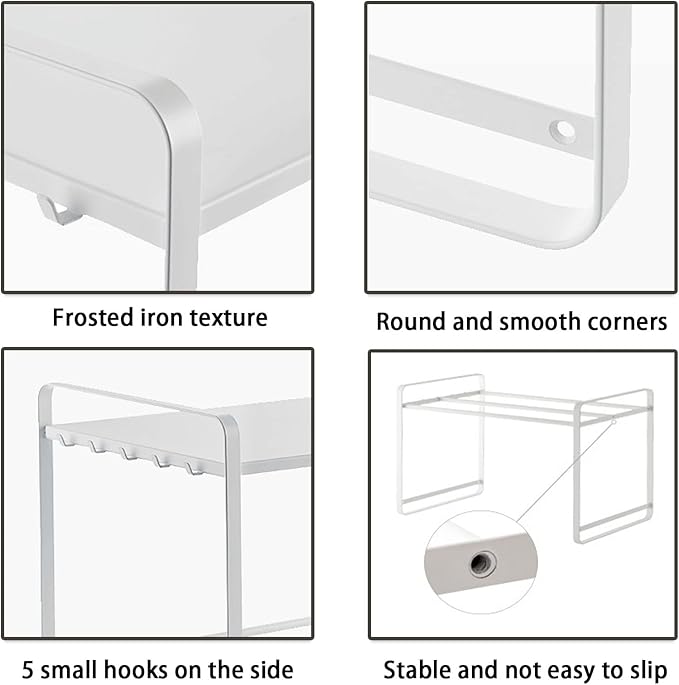 Microwave Storage Rack Microwave Oven Rack Microwave Shelf Stand Kitchen Counter Top Organizer, 2-Tier 40Kg Load Beafor Oven Toaster Stand/Fi*Ed, Teles