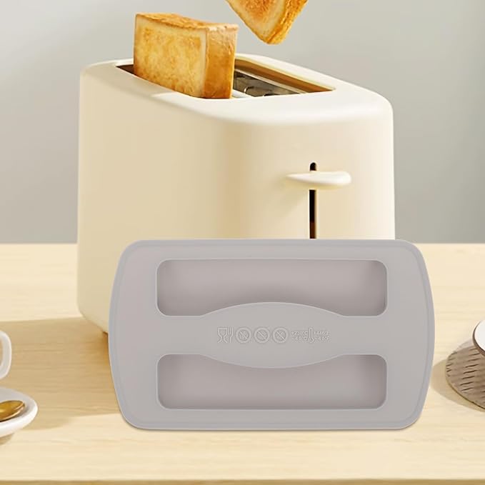 Toaster Lid Cover Replacement Silicone Breakfast 2 Slices Bread Machine Cover Electric Toaster Upper for Machine Part Accessories(grey)