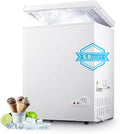 5.0 Cu.Ft Chest Freezer with Removable Basket, Deep Freezer with 6 Adjustable Temperature & Removable Baskets, Top Open Door Compact Freezer for Home, Apartments, White