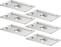 CURTA 6-Pack 1/4 Size Slotted Steam Table Pan Cover, Lid with Handle, NSF, Hotel & Catering Food Cover
