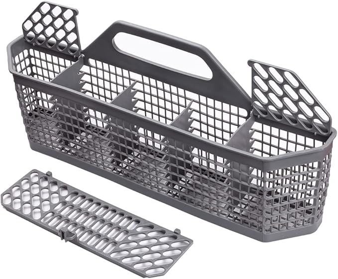 Universal Dishwasher Cutlery Basket Replacement WD28X10128 Dishwasher Utensil Silverware Basket, Compatible with Part No. AH959351, EA959351, PS959351, WD28X10127, WD28X10132