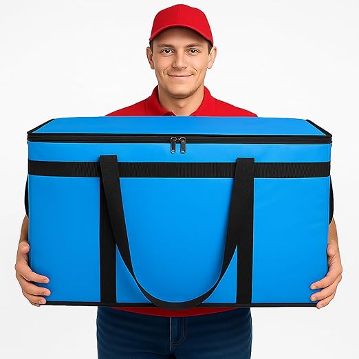 Bodaon Large 3-Pack Insulated Food Delivery Bag, XXXL Pizza Cooler Bags, Rideshare Delivery Bag, Thermal Cold/Hot Styrofoam Carrier for Travel/Shopping/Catering/Car, Warmer/Frozen