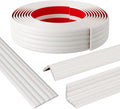 Peel and Stick Wall Corner Protector & Edge Guard, Self-Adhesive Flexible Trim Molding for Inside & Outside Corners, Wall, Countertop, 1.6" W x 20' L, White