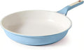 SENSARTE Nonstick Ceramic Frying Pan 9.5-Inch, Healthy Non Toxic Skillet, Induction Compatible Omelet Pan with Heat Resistant Handle, PFAS-Free, Blue