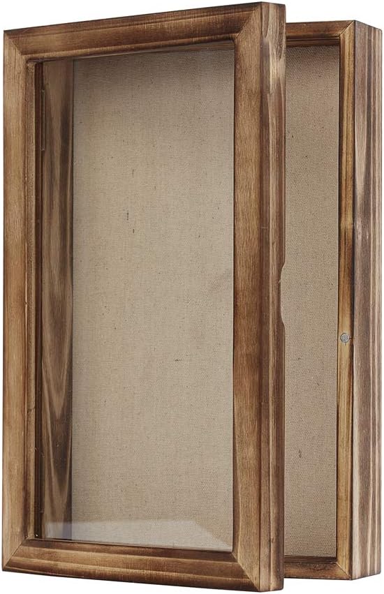 Freezing point Shadow Box Frame 8x12.5 Shadow Box Display Case with Linen Back Memorabilia Awards Medals Bouquet Photos Badge Wedding Flower Pin Magazine Memory Box for Keepsake Picture Large