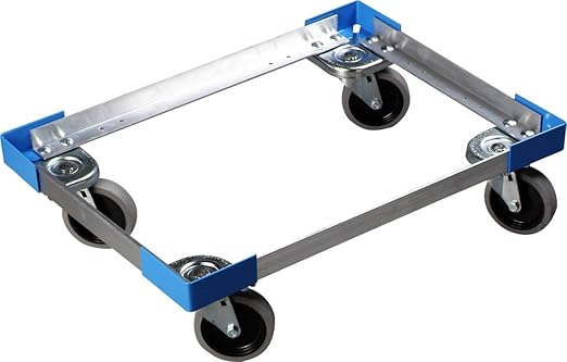 Carlisle FoodService Products Cateraide Dolly for PC300N Pan Carriers with Reinforced Corners for Catering and Events, Aluminum, 23.75 x 17.38 Inches, Silver