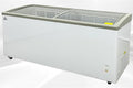 Chest Freezer Glass Door sliding Commercial Ice Cream Freezer 72" White Curve Display Top w/Storage Baskets 19 Cu.ft sd651s