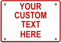 Aluminum Weatherproof Metal Sign Multiple Sizes Custom Personalized Text Here White Red Danger Horizontal Street Signs 14x10Inches