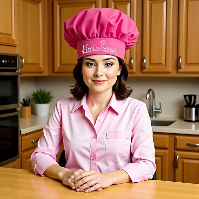 The Apron Place Adjustable Professional Chef Hats, Multiple Personalized Embroidered Designs to Choose from, Made in The USA