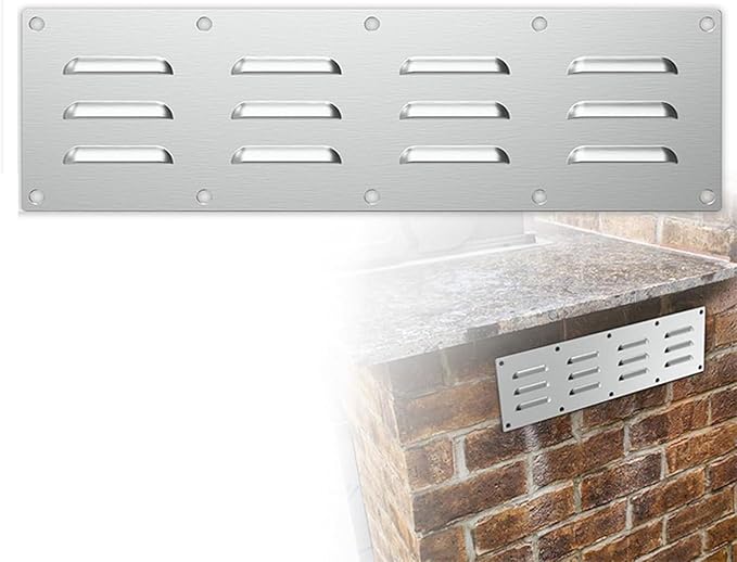 2 Rustless Ventilation Canopies Tall Efficiency Grilles Low Maintenance for Kitchen Bathroom Oxidation Immune Fretwork