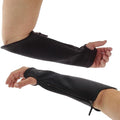 Arm Chaps Extended Elbow Leather Arm Guard - Arm Sleeve Protectors for Thin Skin and Bruising, Scratches & Cuts - Protective Arm Sleeve for Any Age- Left & Right Form-Fitting - Black(1Pair/X-Large).