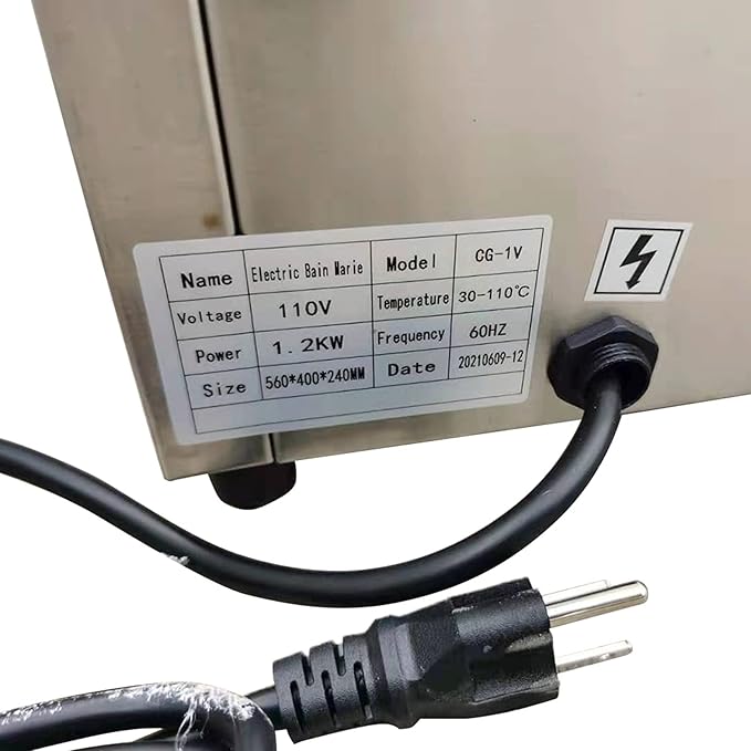 Commercial Electric Steam Table, 1200W 26Qt Full-Size Countertop Bain Marie Buffet Food Warmer, Electric Buffet Warmer Server for Parties, Restaurants, Caterings, 86℉-230℉ Temp Control
