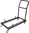 Folding Chair Dollies,Steel Folding Chair Storage Cart,L-Shaped Chair Rack Trolley for Commercial,Home Kitchen,Flat Stacking Plastic Resin